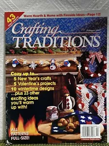 Vintage Crafting Traditions Magazine Feb 1997 New Years Valentine Christmas - Picture 1 of 12
