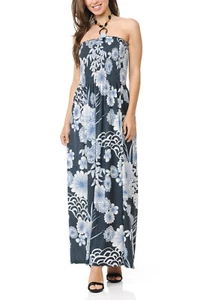 Maxi Vestido Largo Sin Mangas Halter Fruncido Colección Auliné Para Mujer - Imagen 1 de 35