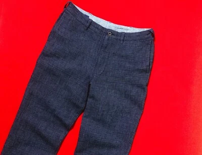 Pantalones chinos pesados 45 rpm para hombre azules 100 % algodón tejidos Japón talla 36/XXL Foto 1 de 4