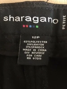 SHARAGANO Pants Classic Fit 5*CONDITION QUALITY Black PL Pockets - Picture 1 of 5