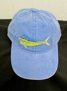 DORADO Sports Cap BLUE Fishing Hat MAHI Embroidered DOLPHIN Fish Adjustable AG14 - Picture 1 of 5