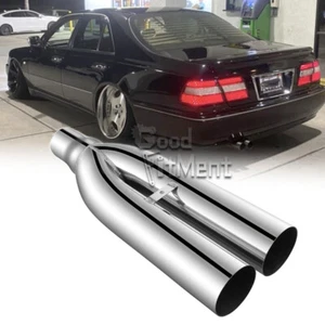 For INFINITI Q45 1990-2006 19" Long Dual Exhaust Tip Pipe 2.5" inlet 3.5" Outlet - Picture 1 of 17