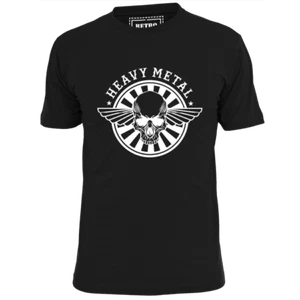 Mens Heavy Metal Winged Disc T Shirt Metallica Motorhead Maiden Sabbath Heavy - Picture 1 of 2