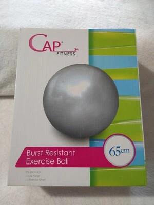 Cap Fitness Burst Resistant Exercise Ball Gray 65 Cm *New* Open Box - Image 1 of 4
