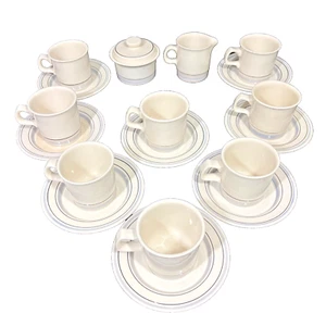 Lote de tazas platillos azucareros y crema de cerámica oriental para comedor diario Malasia - Imagen 1 de 23