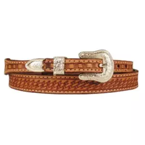 M&F Western Herren Hutband Leder verziert Basketweave hellbraun 0234648 - Bild 1 von 2