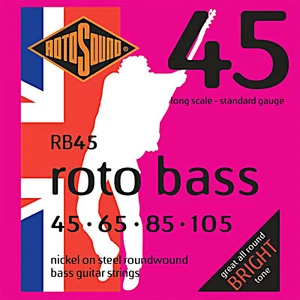 Rotosound RB45 Roto Bass Nickel on Steel 4 String Bass Strings 45-105 - Picture 1 of 1