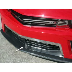 Brushed Stainless Steel Lower Front Splitter Trim for 2012-2013 Chevy Camaro ZL1 - Picture 1 of 6