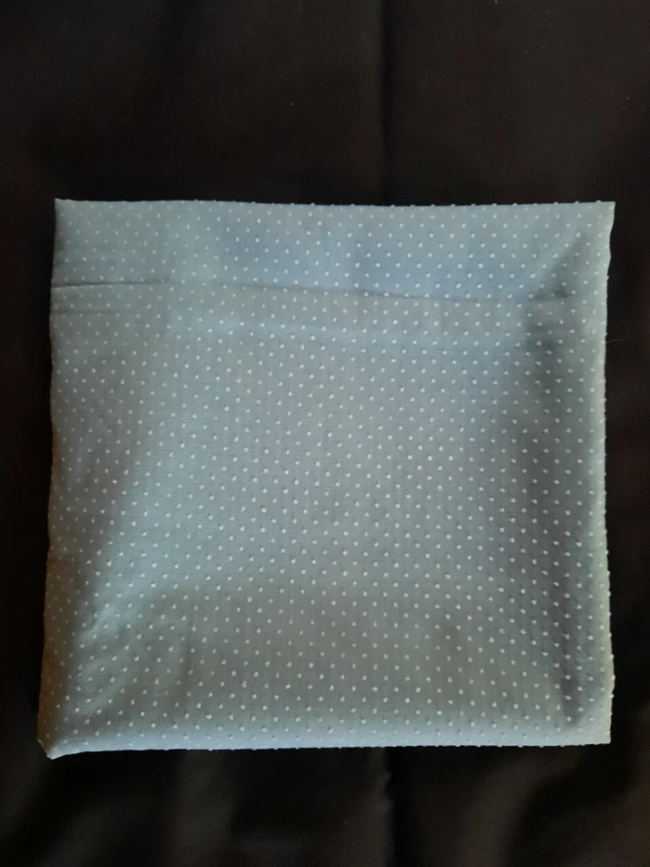 Fabric, Antique, 3/4 Yd., Blue Dotted Swiss, Semi-Sheer - Image 1 of 1