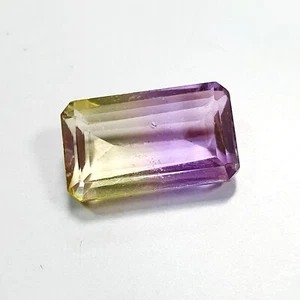 13 Ct Natural Tourmaline Bi COLOR Emerald Cut Shape Certified Gemstone b896 - Picture 1 of 6