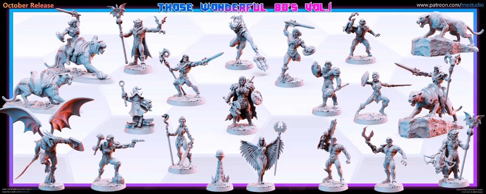 Impression 3D Figurines RN Studio Thos wonderful 80's