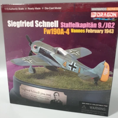 Dragon 50107 Siegfried Schnell Stagione Capitano 9./JG2 Fw190A 1943 Metal 1:7... - Immagine 1 di 3