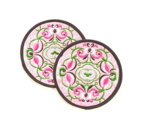 Juego de 2 posavasos para bebidas taza china tapete taza redonda mantel individual café REGALO10 EN MAT05 - Imagen 1 de 3