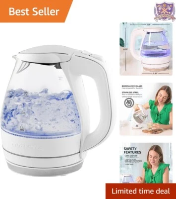 电水壶硼硅酸盐玻璃1.5升自动关机不含双酚A,家用 — 第 1/4 张图片