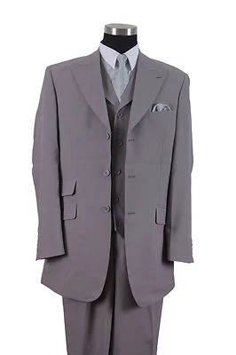 Nuevo Traje de Moda para Hombre con Chaleco con Cuello, con Pantalones Plisados 8 Colores 905V Foto 1 de 4