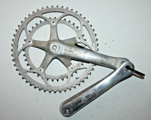 Lasco CF12 Double Road Bike Crankset Silver/Blue BCD130 170mm 42T USA Shipper :) - Picture 1 of 12