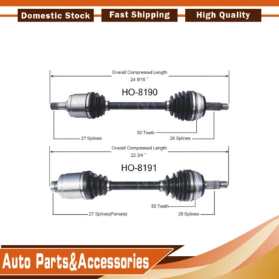 CV Axle Shaft Front Pair TrakMotive 2pcs For 2002-2006 Acura RSX Type-S_LX - Image 1 of 4