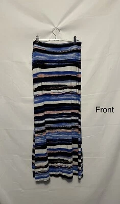 Karen Kane Blue White Pink Striped Maxi Skirt Size XS - Imagem 1 de 4
