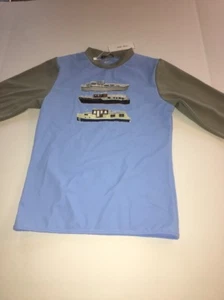 New Rash Guard Swimshirt Size 11 Yrs New MSRP $35 Boats Longsleeve UV 50 - Picture 1 of 1