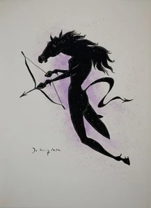 Delanglade Frederic - Litografia Originale Firmata - Zodiaco Sagittario - Imagen 1 de 1