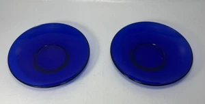 Cobalt Blue Glass Saucers 5.25 in (Set Of 2) - Picture 1 of 5