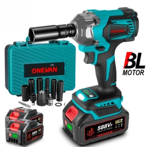 Brushless Electric Impact Wrench 1/2 inch Cordless Screwdriver Electric Drill - Picture 1 of 16