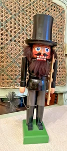 Original Erzgebirge Deutscher Nussknacker Schornsteinfeger selten Weihnachten KEINE NASE - Bild 1 von 9