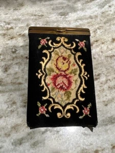 Vintage Cross-Stitch Cigarette Case Multicolored RARE West Germany - Picture 1 of 7