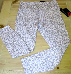 womens RBX 7/8 ankle length legging L yoga active NWT abstract lepard neutral - Picture 1 of 10