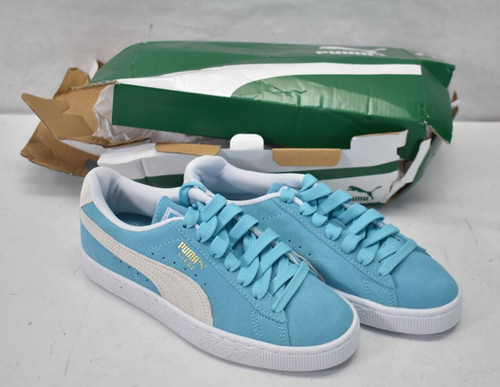 Scarpe Puma scamosciate classiche XXI Maersk sneakers pesce blu Puma bianche taglia 4 1 2