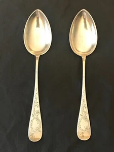 ZWEI NORWEGISCHE SILBER SERVIERLÖFFEL, S830 Reinheit. - Bild 1 von 10