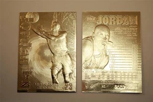 Tarjeta de oro Michael Jordan 1997-98 Fleer Skybox Z Force 23KT esculpida casi nueva-como nueva - Imagen 1 de 1