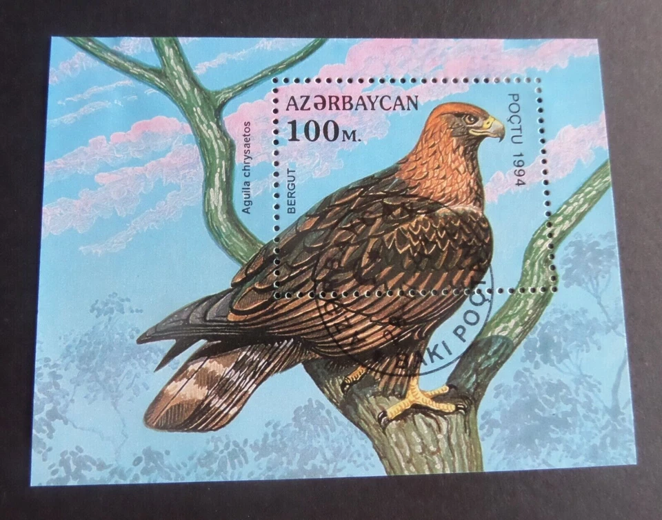 Azerbaiyán 1994 Birds of Prey Golden Eagle MS MS194 CTO usado como foto Foto 1 de 1