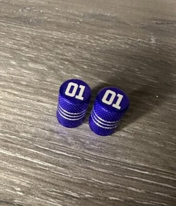General Lee Repop Blue Bike Schrader Valve Caps Aluminum BMX DK - Picture 1 of 2