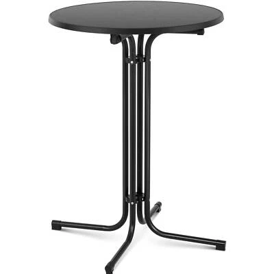 ROYAL CATERING Stehtisch Bistrotisch klappbar Bistro Tisch Bartisch Gastro rund Ø 80 cm schwarz