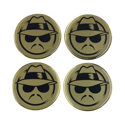 Gold LOWRIDER Center Cap Emblems decals WIRE WHEELS AIR RIDE HYDRAULIC FORD LTD - Image 1 of 2