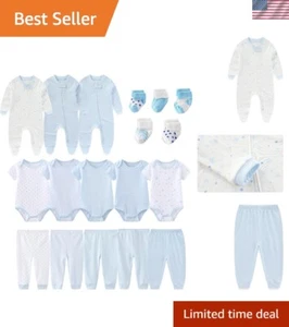 Baby Boy Girl 18 Pack Layette Set Cotton Infant Unisex Clothes and Accessorie... - Picture 1 of 10