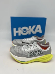 NUOVE scarpe da corsa uomo taglia 13 HOKA Mach X 2 1155119 bianco giallo agrumi palestra - Foto 1 di 7