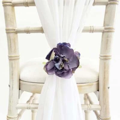 DECOR TRADER PEONY FLOWER CLIPS 6 PACK AVAILABLE IN 5 COLOURS CHAIR COVER WEDDING DECOR