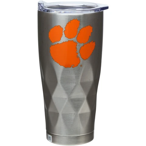 Clemson Tigers 22oz. Diamond Bottom Stainless Steel Tumbler Cover