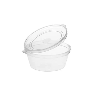 Contenedores para olla de salsa con tapa redonda con bisagras - 1 oz, 2 oz, 4 oz ollas para llevar - Imagen 1 de 8
