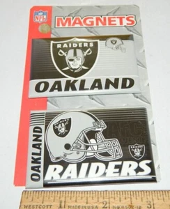 AS IS package faded NFL Oakland Raiders 2 Pack refrigerator Magnets vintage set - Picture 1 of 5