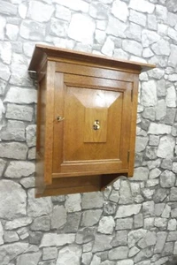 Antique Wooden Medicine Cabinet Wall Cabinet Hanging Cabinet - Picture 1 of 12