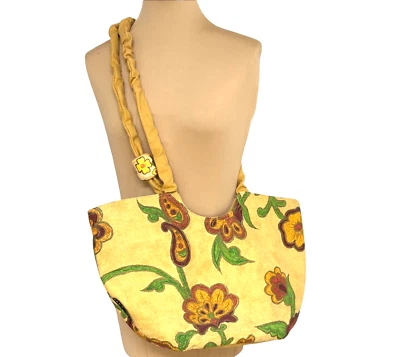 bag beach summer tan flowers SUN N SAND shoulder large waterproof zip shut light - Image 1 of 4