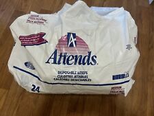 Vintage Attends Diapers 1 Plastic Backed Size MEDIUM Crinkle Attends