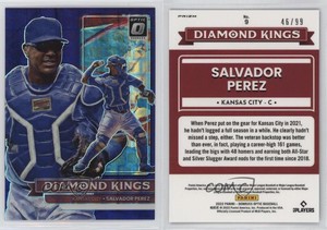 2022 Panini Donruss Optic Diamond Kings Purple Pandora Prizm /99 Salvador Perez