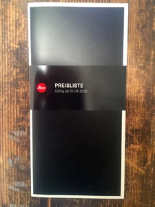 Leica Preisliste 01.09.2012 -  Text.deutsch - LEICA-Price-list - Bild 1 von 3
