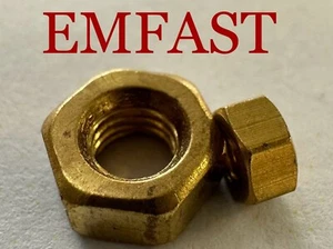 6BA 2BA 3/16 BSF Vollmutter massiv Messing Spin auf British Standard Feinmuttern - Bild 1 von 9