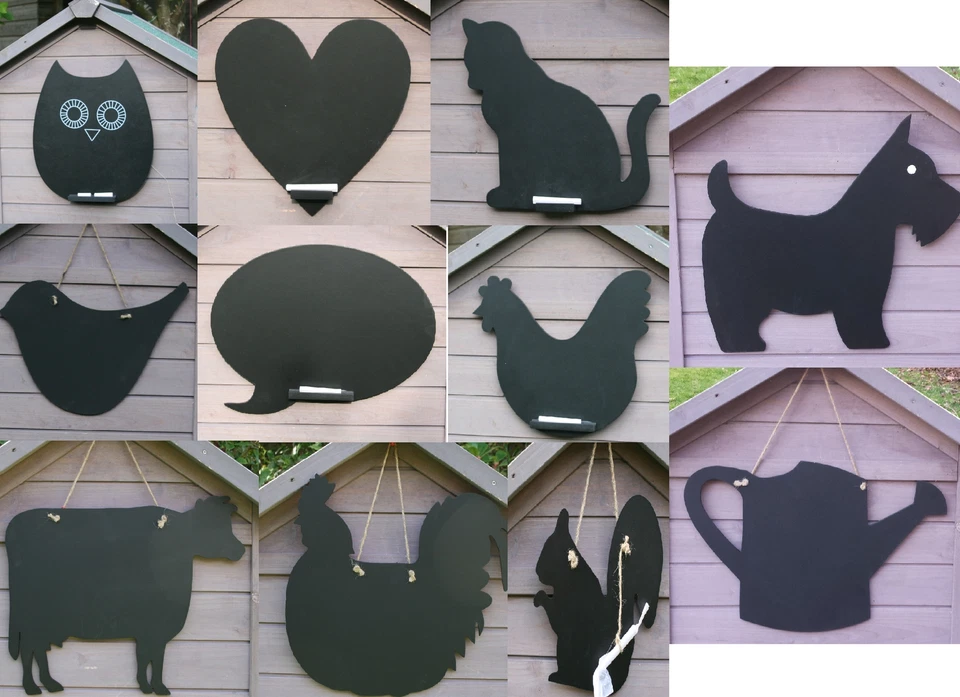 Blackboard Chalkboard Kitchen Owl Bird Hen Cat Heart Squirrel Chalk Board Black - Image 1 of 1