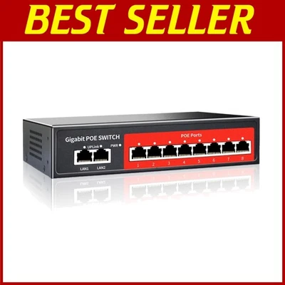 Vielseitiger 8-Port Gigabit PoE Switch - 802.3af/at kompatibel für Smart Devices - Bild 1 von 4